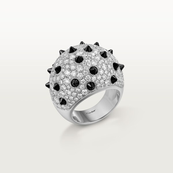 Clash [Un]limited Ring White gold, onyx, diamonds